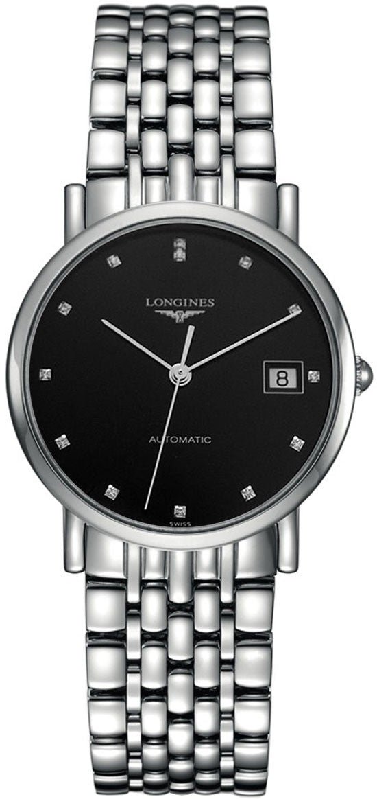 Longines Elegant Collection 34.5mm Black Dial Women's Watch L4.809.4.57.6