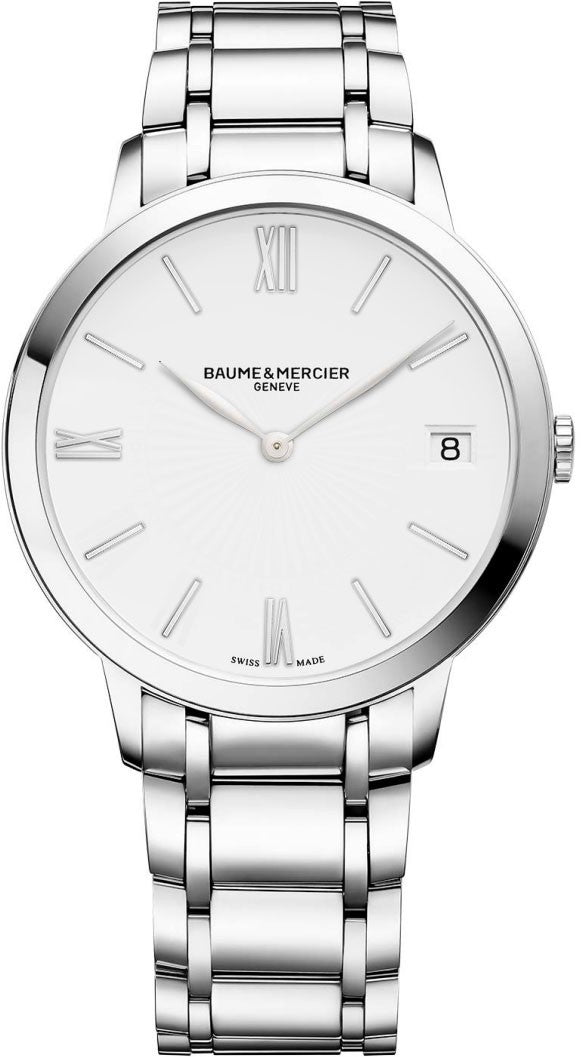 Baume & Mercier Classima White Dial 36.5mm Steel Women's Watch 10356