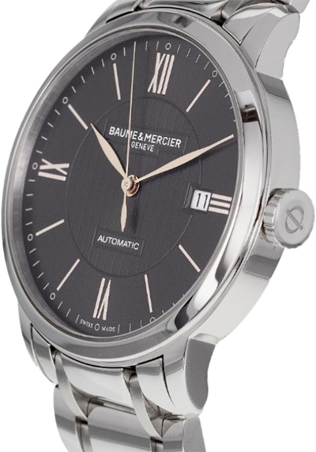 Baume & Mercier Classima Grey Dial Steel Automatic Men's Watch 10291