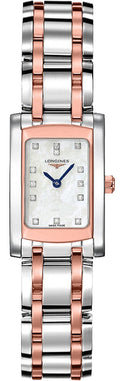 Longines DolceVita Rose Gold & Steel Diamond Women's Watch L5.158.5.88.7