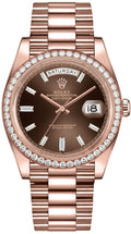 Rolex Day-Date 40 Diamond Hour Markers Men's Watch 228345RBR-0006