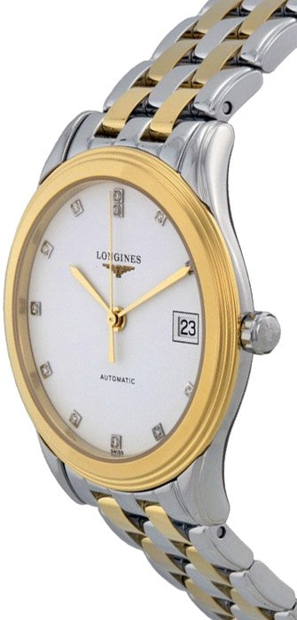 Longines Flagship White Diamond Dial Men's Dress Watch L4.774.3.27.7