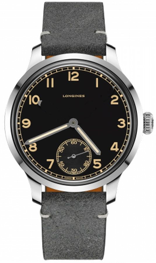 Longines Heritage Military 1938 Black Dial Men's Watch L2.826.4.53.2