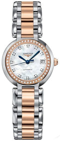 Longines PrimaLuna Steel & Rose Gold Diamonds Women's Watch L8.111.5.89.6