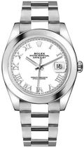 Rolex Datejust 41 White Roman Dial Men's Watch 126300-0015