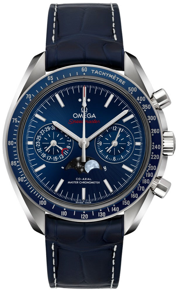 Omega Speedmaster Moonphase Blue Dial 44.25mm Men's Watch 304.33.44.52.03.001