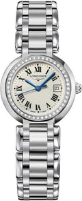 Longines PrimaLuna Steel 26.5mm Diamond Women's Watch L8.110.0.71.6