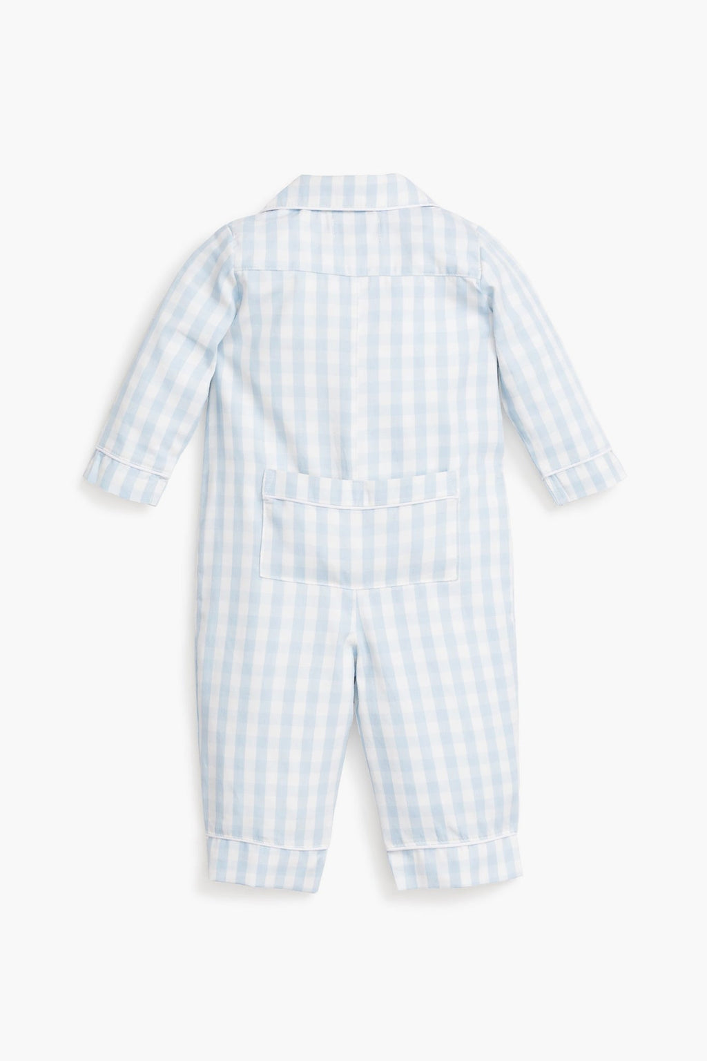 Infant Light Blue Gingham Romper