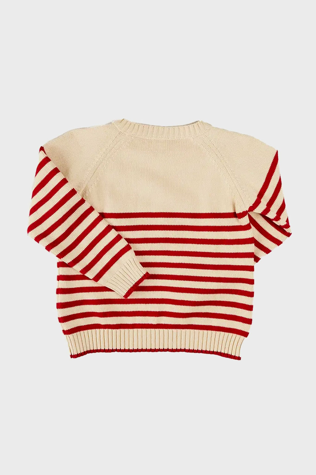 Whale Intarsia Striped Jumper in Red