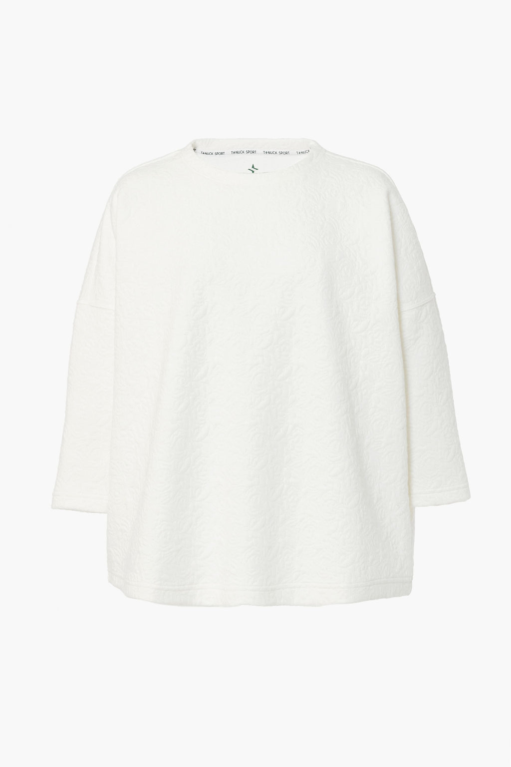 White Quilted Paisley Ally Swing Sweatshirt