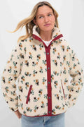 Rust Multi Fleece Aliza Jacket