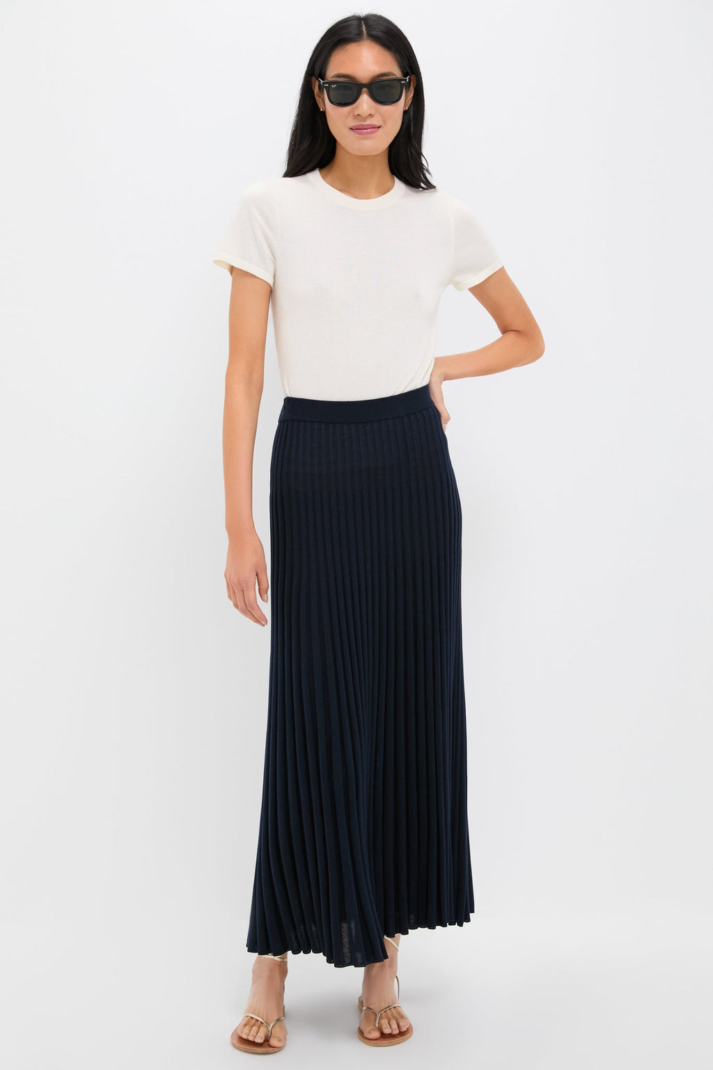 Navy Knit Kenley Skirt