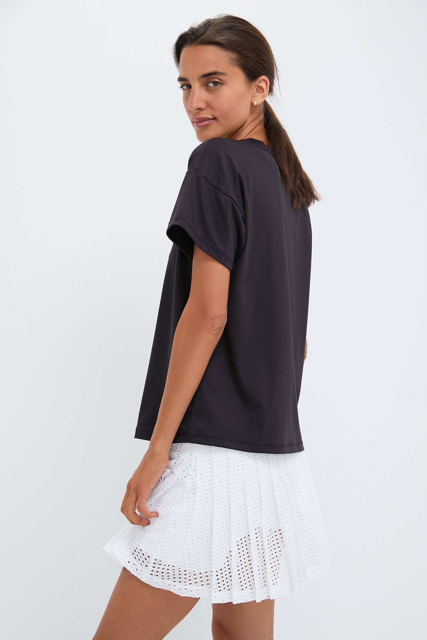 Black Short Sleeve Performance Jersey Ryan Boyfriend Tee